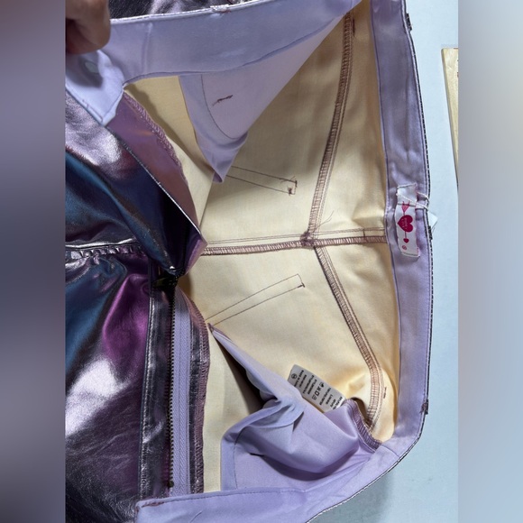 BUDDY LOVE TRAVOLTA-3 WOMEN'S SIZE 26 PINK METALLIC SHINY PANTS 5 POCKET - Picture 11 of 15